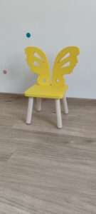 detská stolička motýľ